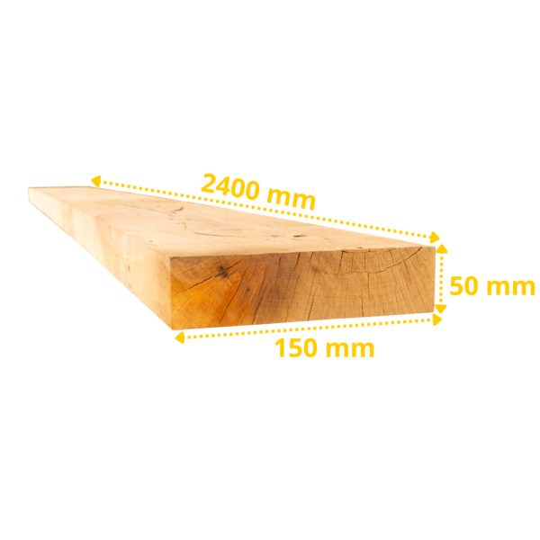 Paquet de 50 x Planches de Chêne – 2400 x 150 x 50 mm – Image 2