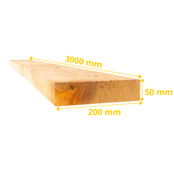 Lot de 30 planches de chêne 3000 x 200 x 50 mm – Image 2