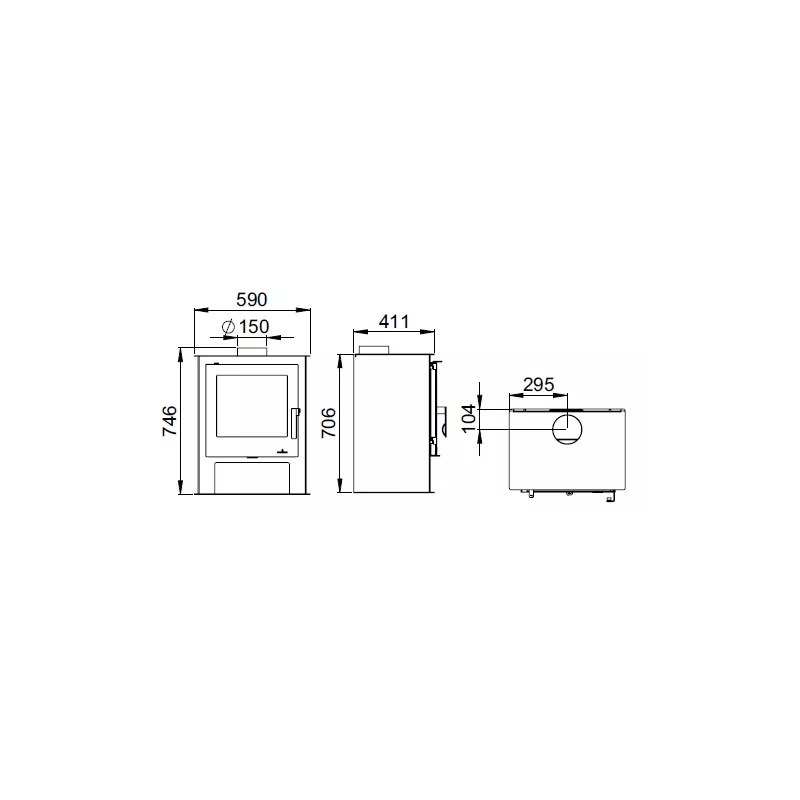 Poêle à bois Formentor - 9 Kw – Image 4